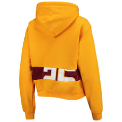 Washington Commanders Refried Apparel Women's Cropped Pullover Hoodie - Gold Hoodies