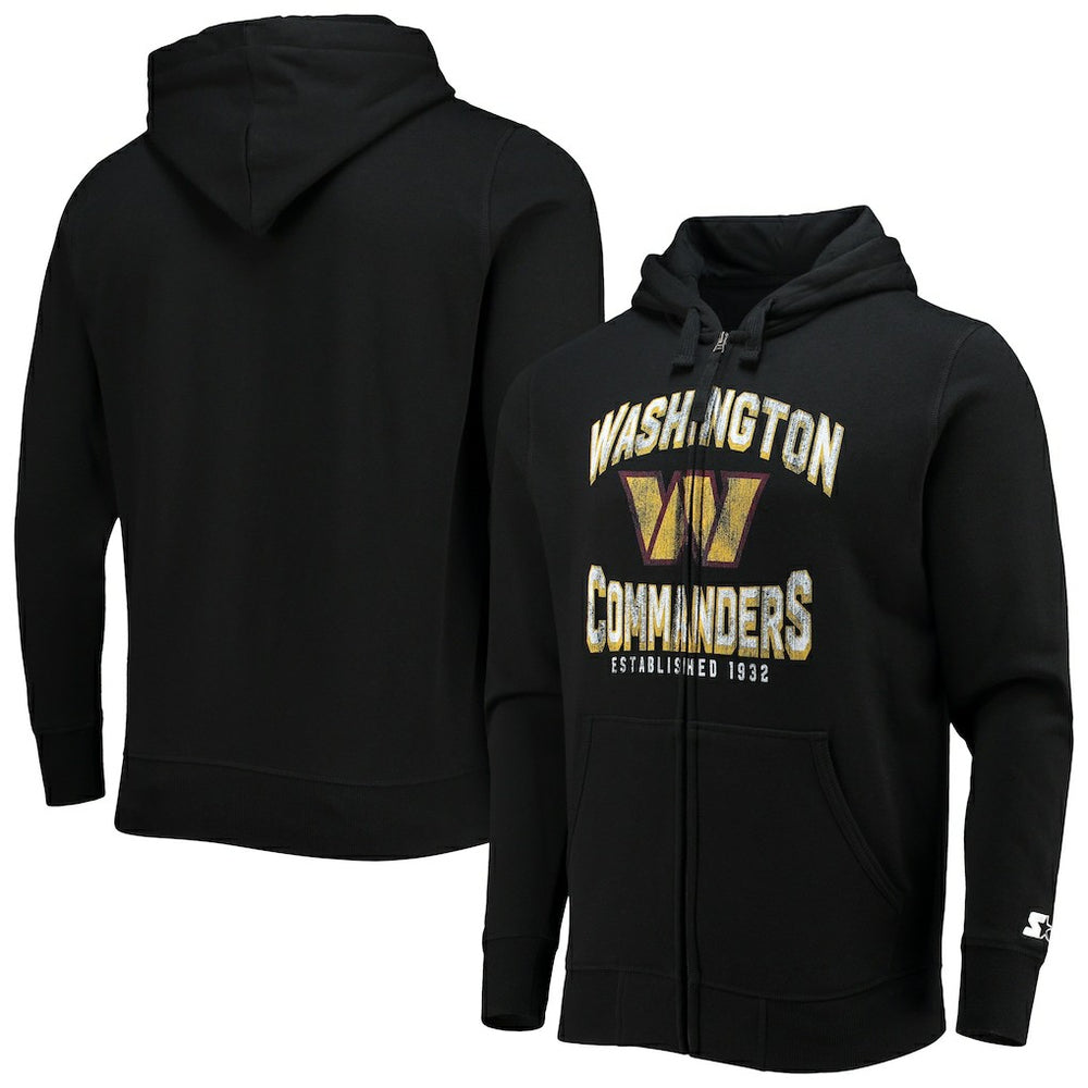Washington Commanders Starter Post-Season Full-Zip Hoodie - Black Hoodies