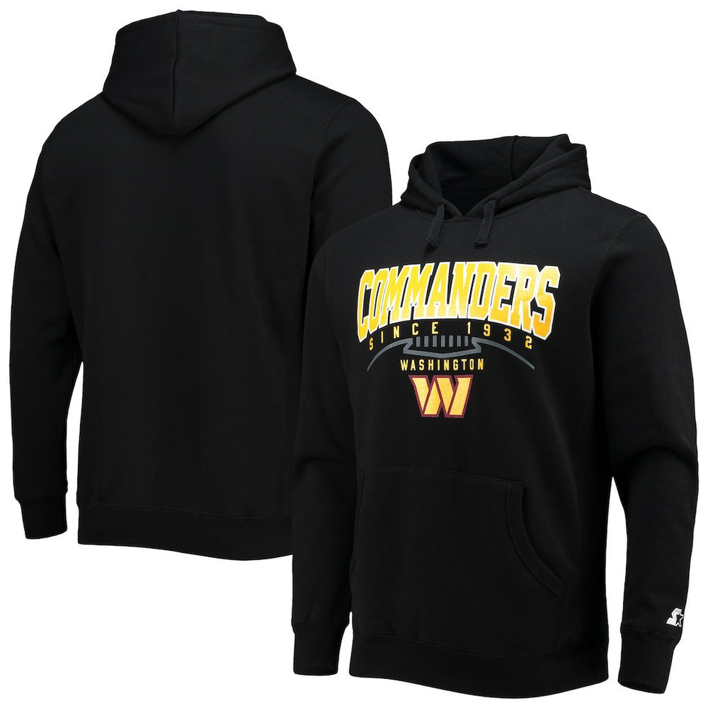 Washington Commanders Starter Premier Pullover Hoodie - Black Hoodies