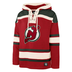 Martin Brodeur New Jersey Devils '47 Retired Player Name & Number Lacer Pullover Hoodie - Red | US 4759554