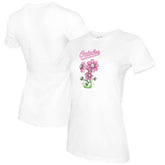 Baltimore Orioles Tiny Turnip Women's Blooming Baseballs T-Shirt - White T-shirts