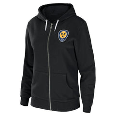 Nashville Predators WEAR by Erin Andrews Women's Sponge Fleece Full-Zip Hoodie - Black | US 4762604