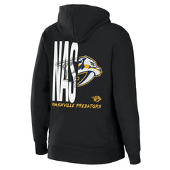 Nashville Predators WEAR by Erin Andrews Women's Sponge Fleece Full-Zip Hoodie - Black | US 4762604
