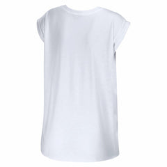 New Jersey Devils WEAR by Erin Andrews Women's Greetings From Muscle T-Shirt - White | US 4762630