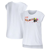 Philadelphia Flyers WEAR by Erin Andrews Women's Greetings From Muscle T-Shirt - White | US 4762635