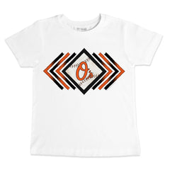 Baltimore Orioles Tiny Turnip Youth Prism Arrows T-Shirt - White T-shirts