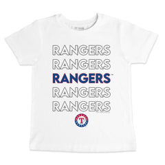 Texas Rangers Tiny Turnip Youth Stacked T-Shirt - White T-shirts