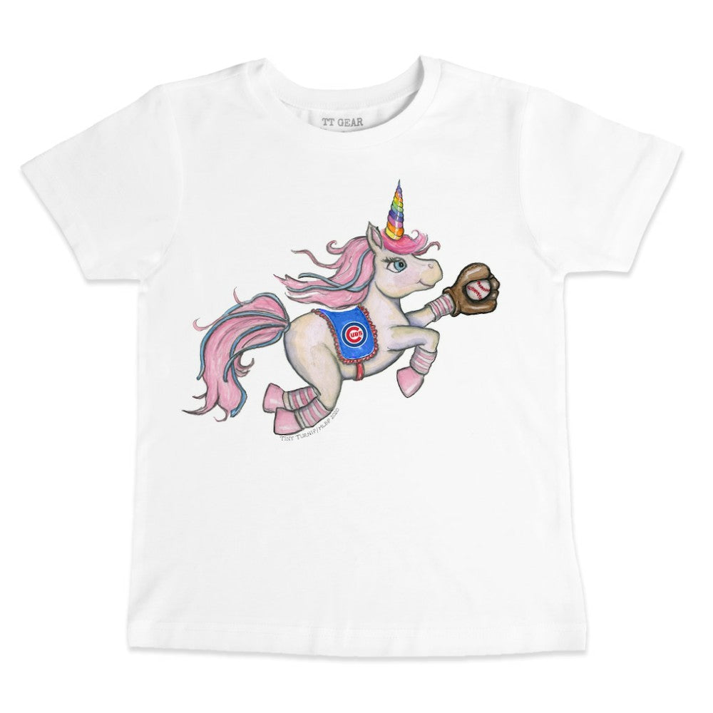 Chicago Cubs Tiny Turnip Youth Unicorn T-Shirt - White T-shirts