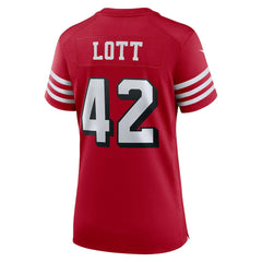 Ronnie Lott San Francisco 49ers Women's Alternate Game Jersey - Scarlet Jerseys
