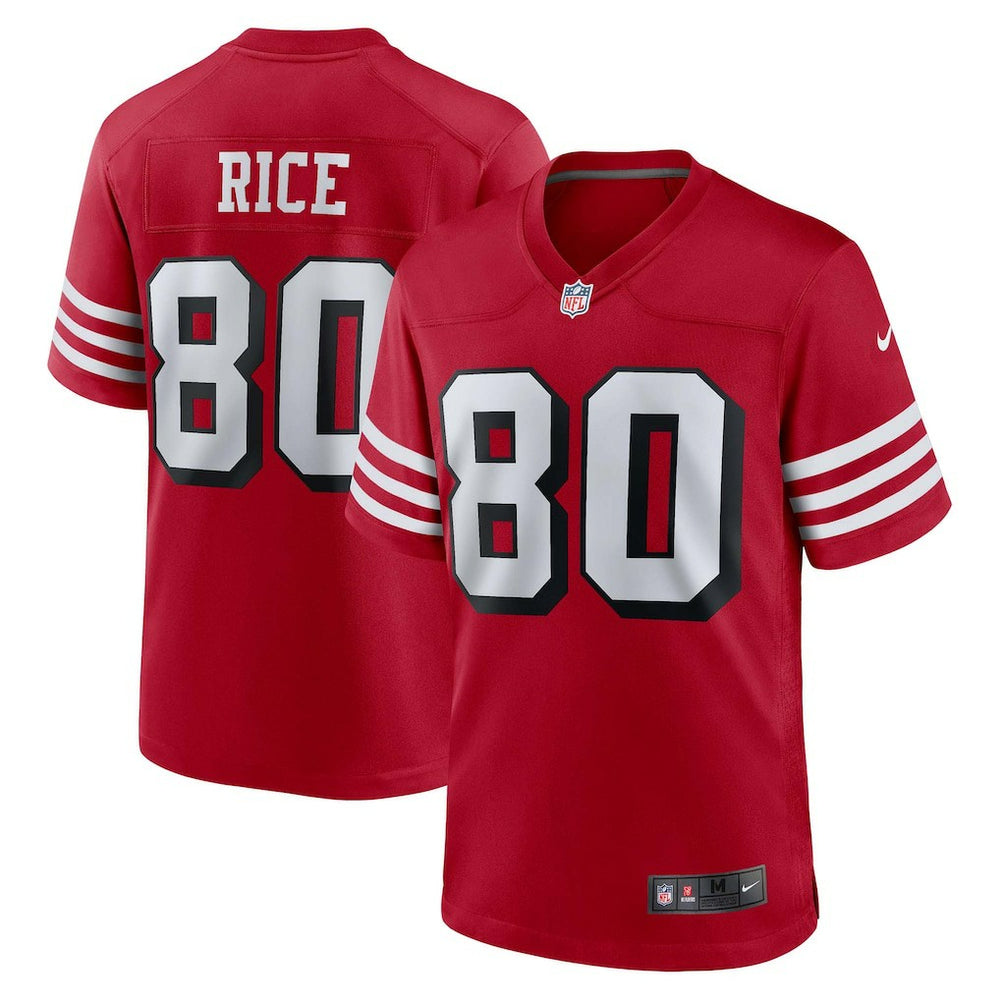 Jerry Rice San Francisco 49ers Retired Player Alternate Game Jersey - Scarlet Jerseys