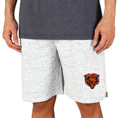 Chicago Bears Concepts Sport Throttle Knit Jam Shorts - White/Charcoal Shorts