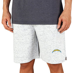 Los Angeles Chargers Concepts Sport Throttle Knit Jam Shorts - White/Charcoal Shorts