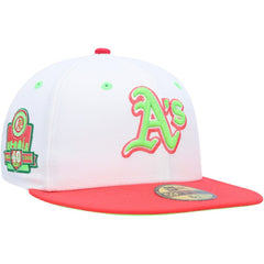 Athletics New Era 40th Anniversary Strawberry Lolli 59FIFTY Fitted Hat - White/Coral Hats