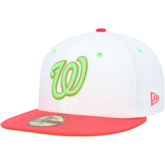 Washington Nationals New Era Robert F. Kennedy Memorial Stadium Strawberry Lolli 59FIFTY Fitted Hat - White/Coral Hats