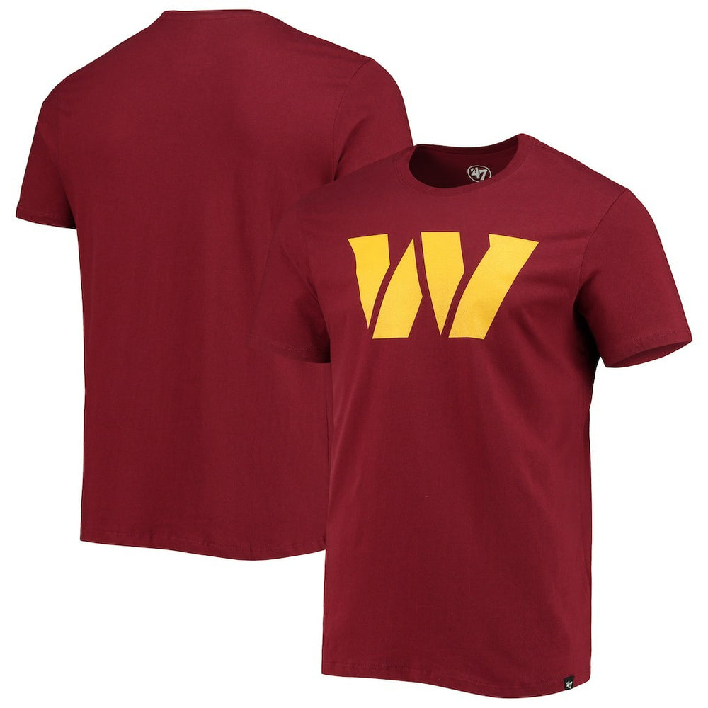 Washington Commanders '47 Logo Imprint Super Rival T-Shirt - Burgundy T-shirts