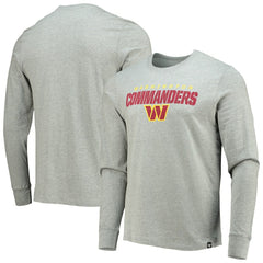 Washington Commanders '47 Traction Super Rival Long Sleeve T-Shirt - Heathered Gray T-shirts