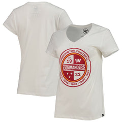 Washington Commanders '47 Women's Imprint Ultra Rival V-Neck T-Shirt - White T-shirts