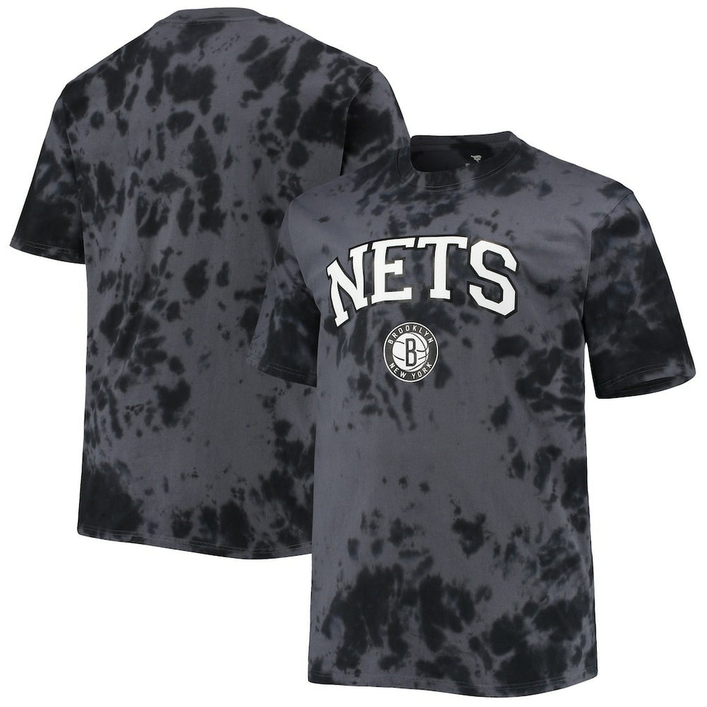 Brooklyn Nets Big & Tall Marble Dye Tonal Performance T-Shirt Black outlet