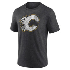 Calgary Flames Wraparound Tri-Blend T-Shirt - Charcoal | US 4773188
