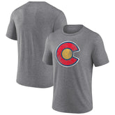 Colorado Avalanche Wraparound Tri-Blend T-Shirt - Heather Gray | US 4773191