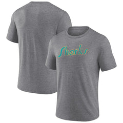 San Jose Sharks Wraparound Tri-Blend T-Shirt - Heather Gray | US 4773207
