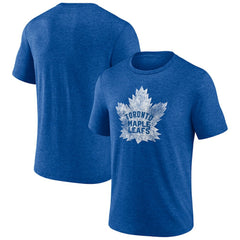 Toronto Maple Leafs Wraparound Tri-Blend T-Shirt - Blue | US 4773211