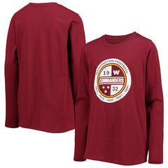 Washington Commanders Youth Secondary Logo Long Sleeve T-Shirt - Burgundy T-shirts