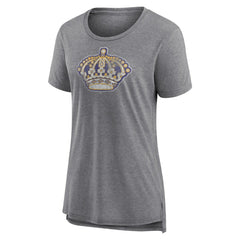 Los Angeles Kings Women's Slow Whistle Tri-Blend T-Shirt - Gray | US 4773840