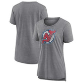 New Jersey Devils Women's Slow Whistle Tri-Blend T-Shirt - Gray | US 4773844