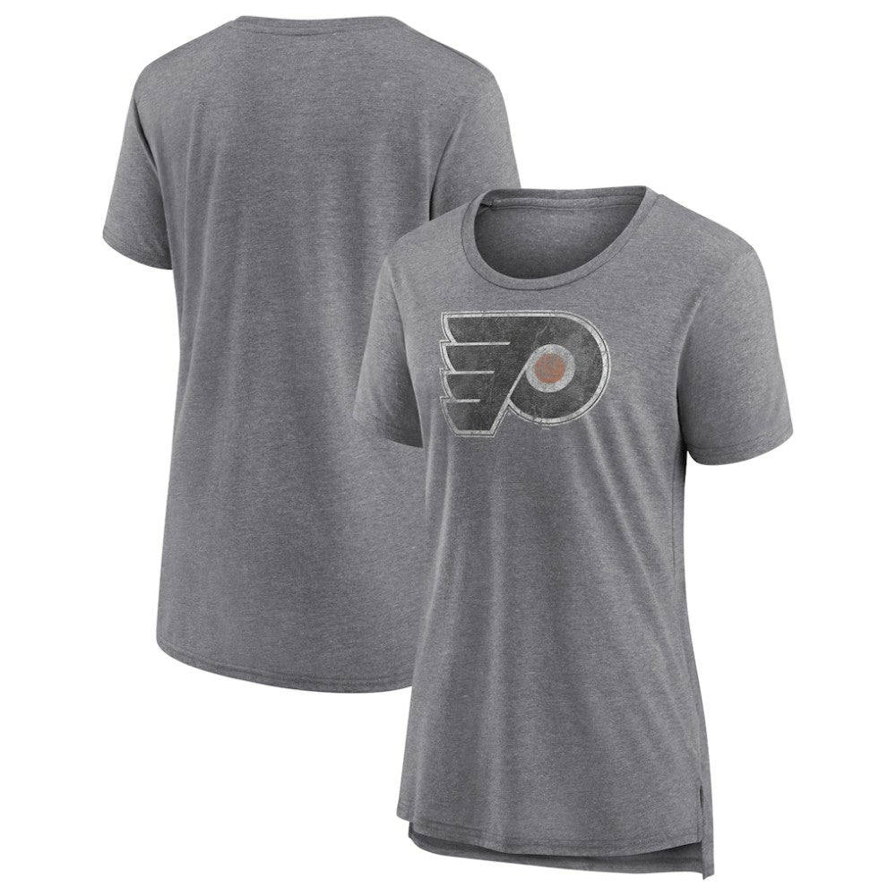 Philadelphia Flyers Women's Slow Whistle Tri-Blend T-Shirt - Gray | US 4773847
