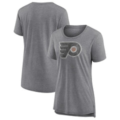 Philadelphia Flyers Women's Slow Whistle Tri-Blend T-Shirt - Gray | US 4773847