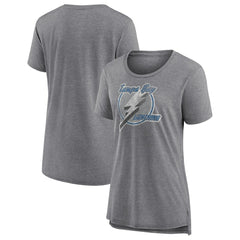 Tampa Bay Lightning Women's Slow Whistle Tri-Blend T-Shirt - Gray | US 4773850