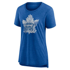 Toronto Maple Leafs Women's Slow Whistle Tri-Blend T-Shirt - Blue | US 4773851