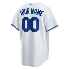 Kansas City Royals Nike Replica Custom Jersey - White Jerseys