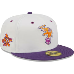 Athletics New Era 30th Season Grape Lolli 59FIFTY Fitted Hat - White/Purple Hats