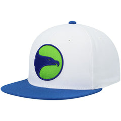 Atlanta Hawks Hardwood Classics Snapback Hat White/Royal - Mitchell & Ness