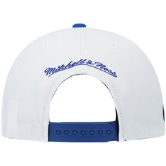 Atlanta Hawks Hardwood Classics Snapback Hat White/Royal - Mitchell & Ness