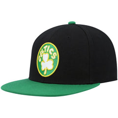 Boston Celtics Hardwood Classics Snapback Hat Black/Kelly Green - Mitchell & Ness