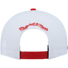 Chicago Bulls Hardwood Classics Snapback Hat White/Red - Mitchell & Ness