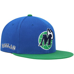 Dallas Mavericks Hardwood Classics Snapback Hat Blue/Green - Mitchell & Ness