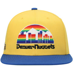 Denver Nuggets Hardwood Classics Snapback Hat Gold/Royal - Mitchell & Ness
