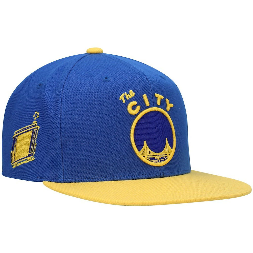Golden State Warriors Hardwood Classics Snapback Hat Royal/Gold - Mitchell & Ness outlet
