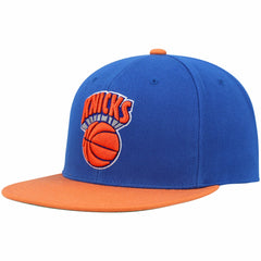 New York Knicks Hardwood Classics Snapback Hat Blue/Orange - Mitchell & Ness