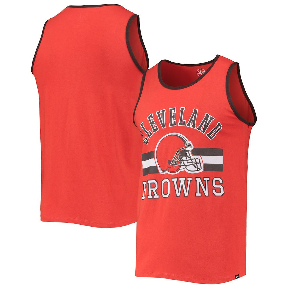 Cleveland Browns '47 Edge Super Rival Tank Top - Orange Tops