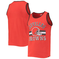 Cleveland Browns '47 Edge Super Rival Tank Top - Orange Tops