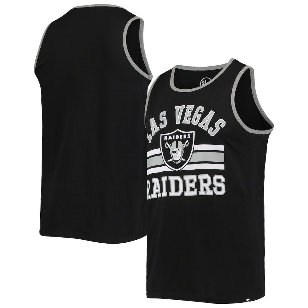 Las Vegas Raiders '47 Edge Super Rival Tank Top - Black Tops