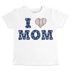 Toronto Blue Jays Tiny Turnip Youth Heart Mom T-Shirt - White T-shirts