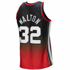 Bill Walton Portland Trail Blazers 1976/77 Hardwood Classics Fadeaway Swingman Player Jersey Red/Black - Mitchell & Ness
