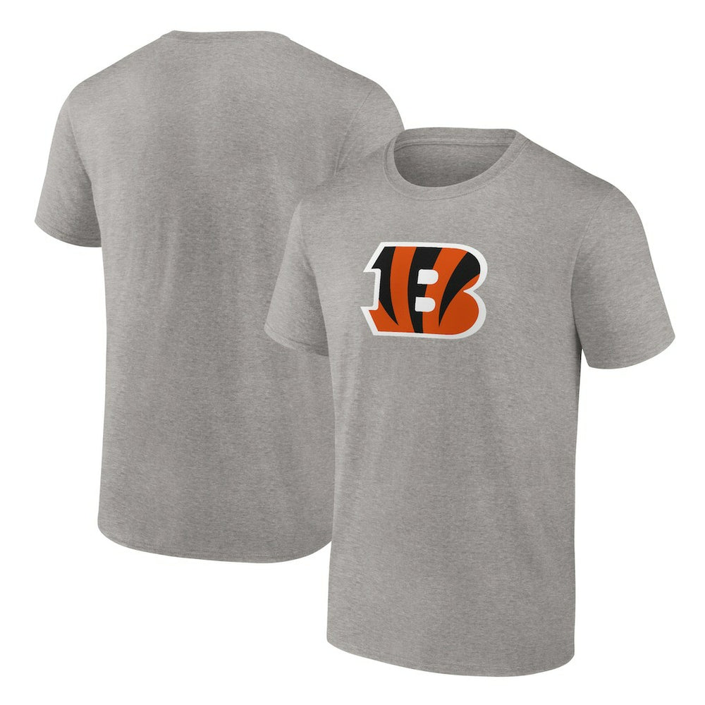Cincinnati Bengals Primary Logo T-Shirt - Heather Gray T-shirts