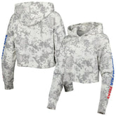 Philadelphia 76ers Lusso Women's Maia Tri-Blend Cropped Quarter-Zip Top Gray/White outlet